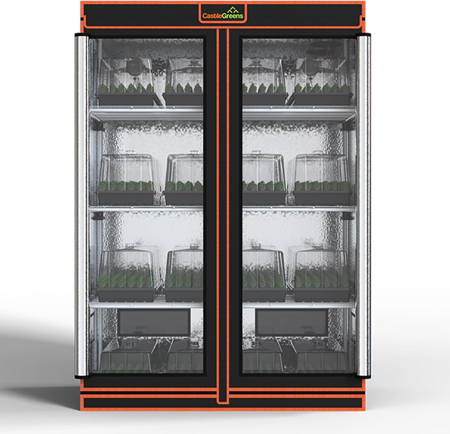 48"x24"x72" Multi-Storey Grow Tent, Extra-Large Observation windows, Heavy-Duty 600D Mylar Plant Tent, Waterproof Growing Tents, Fit in Indoor Planting, Hydroponics, 4-Layers of seedlings