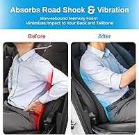 Vista 4 de soporte lumbar para asiento de automóvil de gomaespuma, cómodo, antiácaros, almohada para soporte lumbar, se ajusta automáticamente a la curva