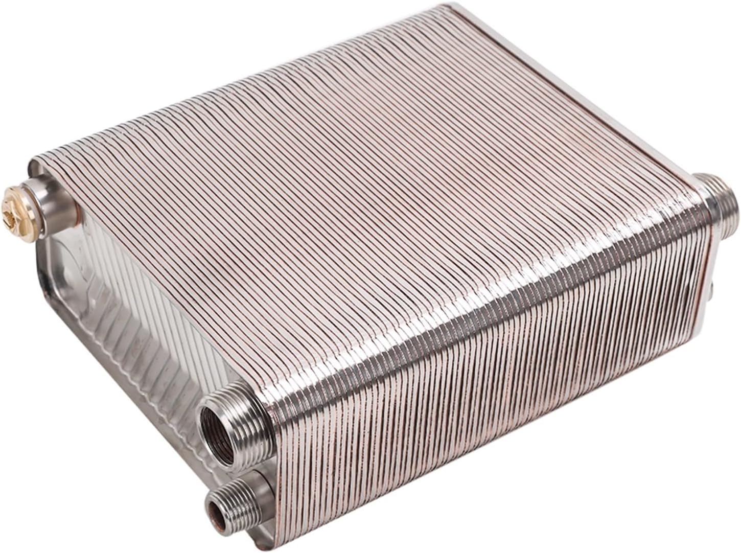 Heat Exchanger 50 Plates Brazed Plate Heat Exchanger 316L 3/4" MPT Domestic Heat Exchanger For Hydronic Heating(1)