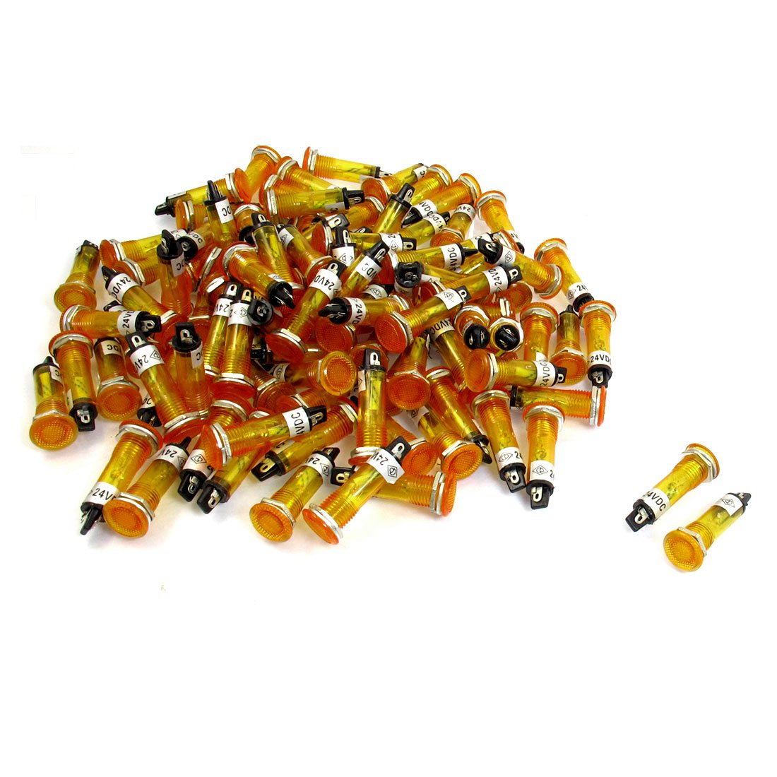 DC suitablevoltageV 2P Signal Indicator Pilot Lamp 10mm 100 Pcs Orange Light (SN: f7a 90f b8a 34b 80a)-picture-13