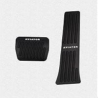 Vista 36 de Cubiertas de pedal de acelerador de gas de aleación de aluminio, accesorios interiores antideslizantes sin perforación, pedal de freno Pastillas