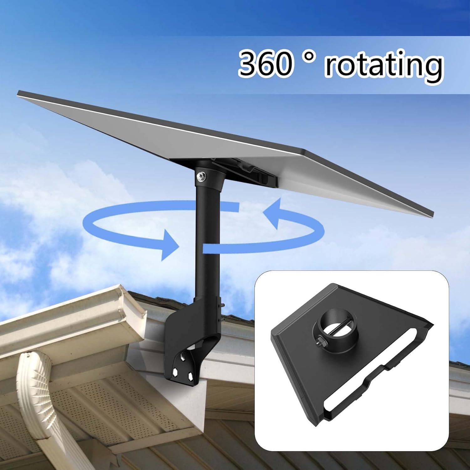 Starlink Gen 3 Mount - 360 Rotatable Roof & Wall Mount Kit for V3 Starlink Standard Dish
