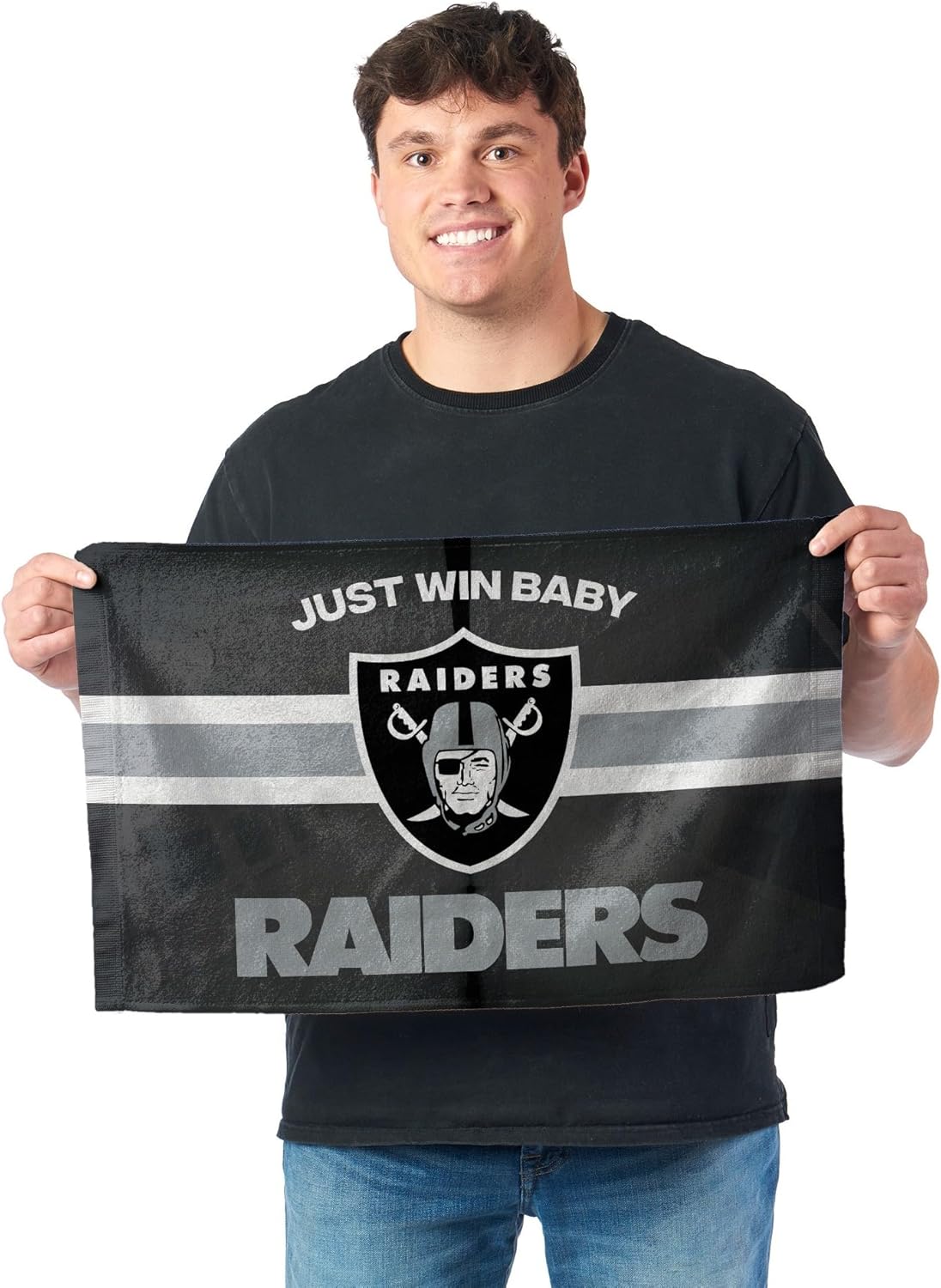 Northwest Las Vegas Raiders NFL Team Arch Slogan Rally Towel, 15 x 18 inches - Image 2