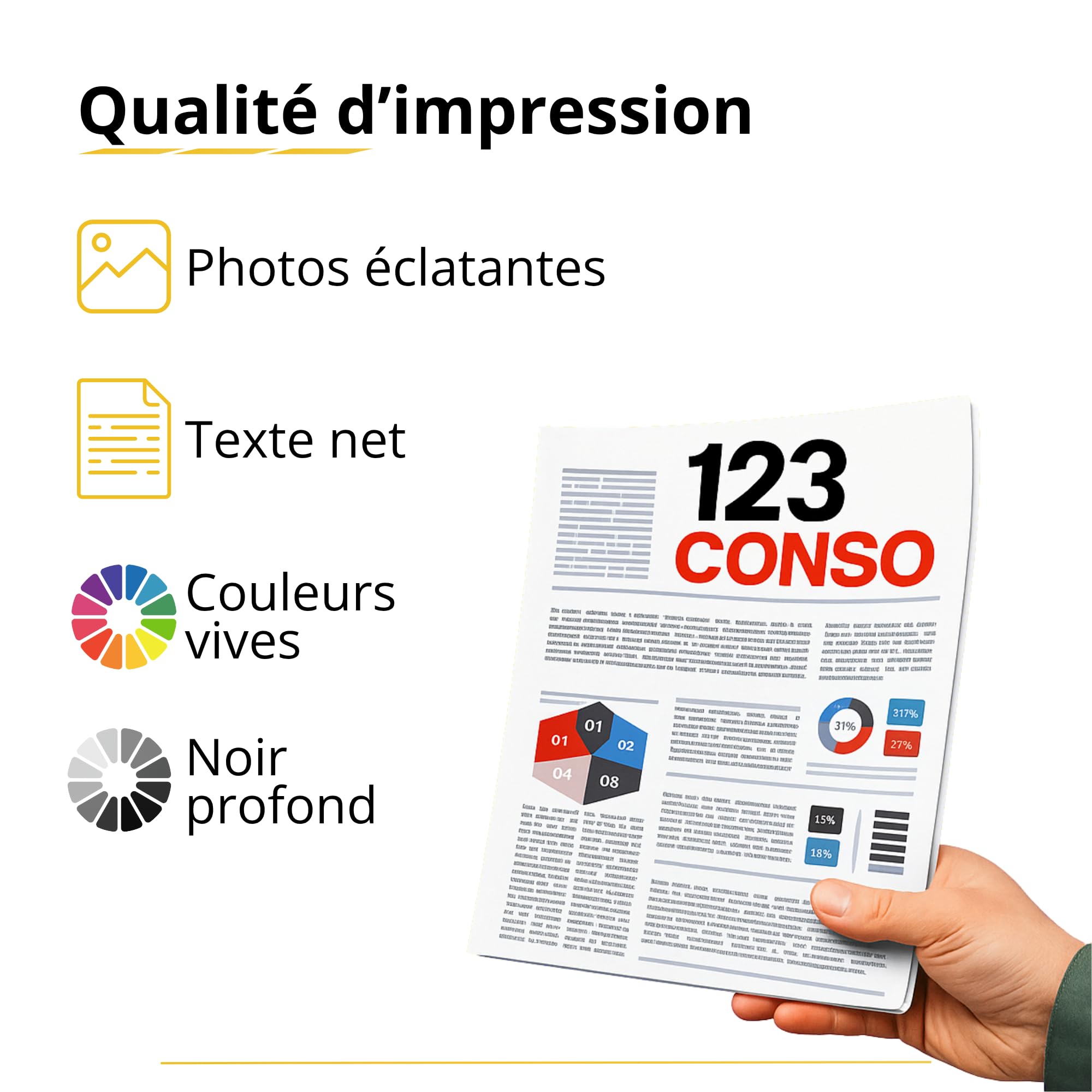 123CONSOMMABLES - Pack de tóner compatible (TN248XL / 4 colores)