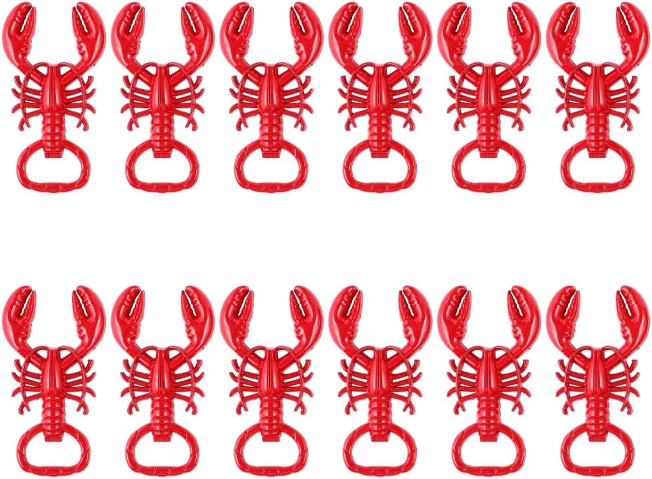 HOMSFOU Crawfish Bottle Opener with Decorative Crayfish Design Compact Zinc Alloy Cap Lifter for Home Kitchen Bar Use Easy Grip Beer Lid Opener Tool