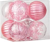 Vista 15 de XmasExp Juego de 8 piezas de adornos de bolas de Navidad - Esferas grandes de plástico transparente inastillable para árbol de Navidad, bolas