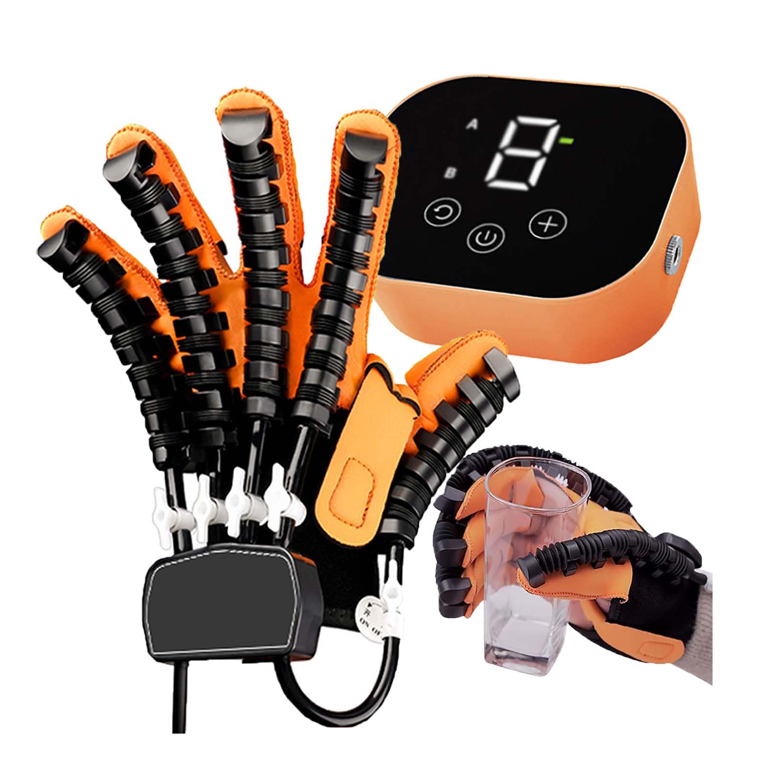 Guantes de rehabilitación robóticos para Pacientes con hemiplejia, Artritis y Accidentes cerebrovasculares, Dispositivos de fortalecimiento de Manos para Entrenamiento Diario