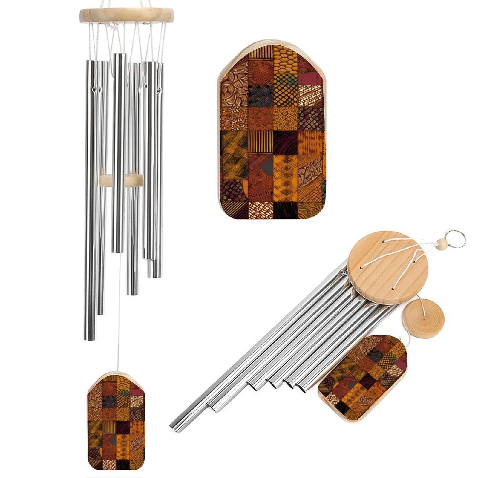 Carillon éolien africain en patchwork pour créer un havre de paix dans votre jardin