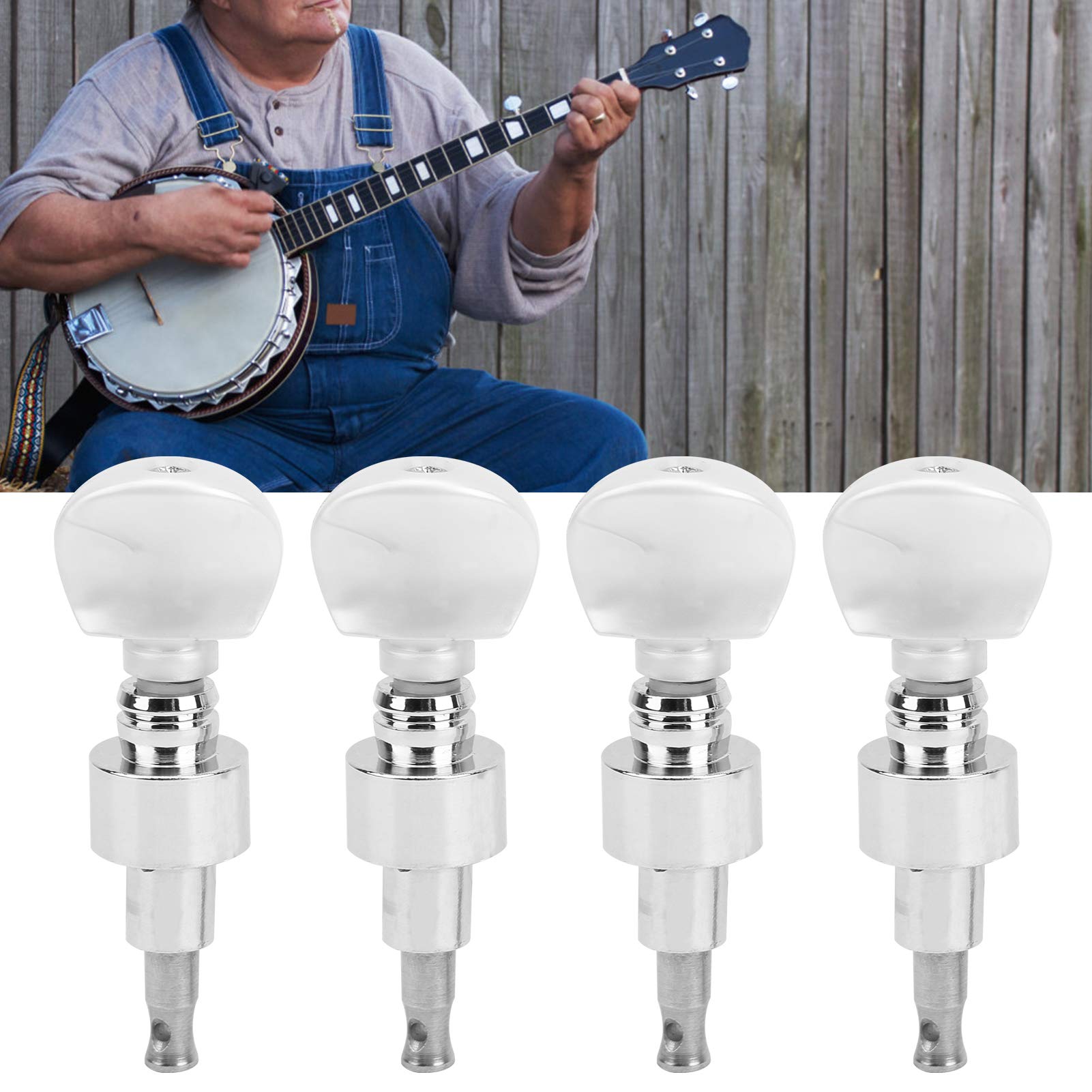 Banjo-Getriebemaschine, 4-teiliges Stimmgerät, Banjo-Getriebe-Maschinenstimmgerät, Perlenwirbel, Musikinstrumentenzubehör HA106 Für Banjo-Stimmung