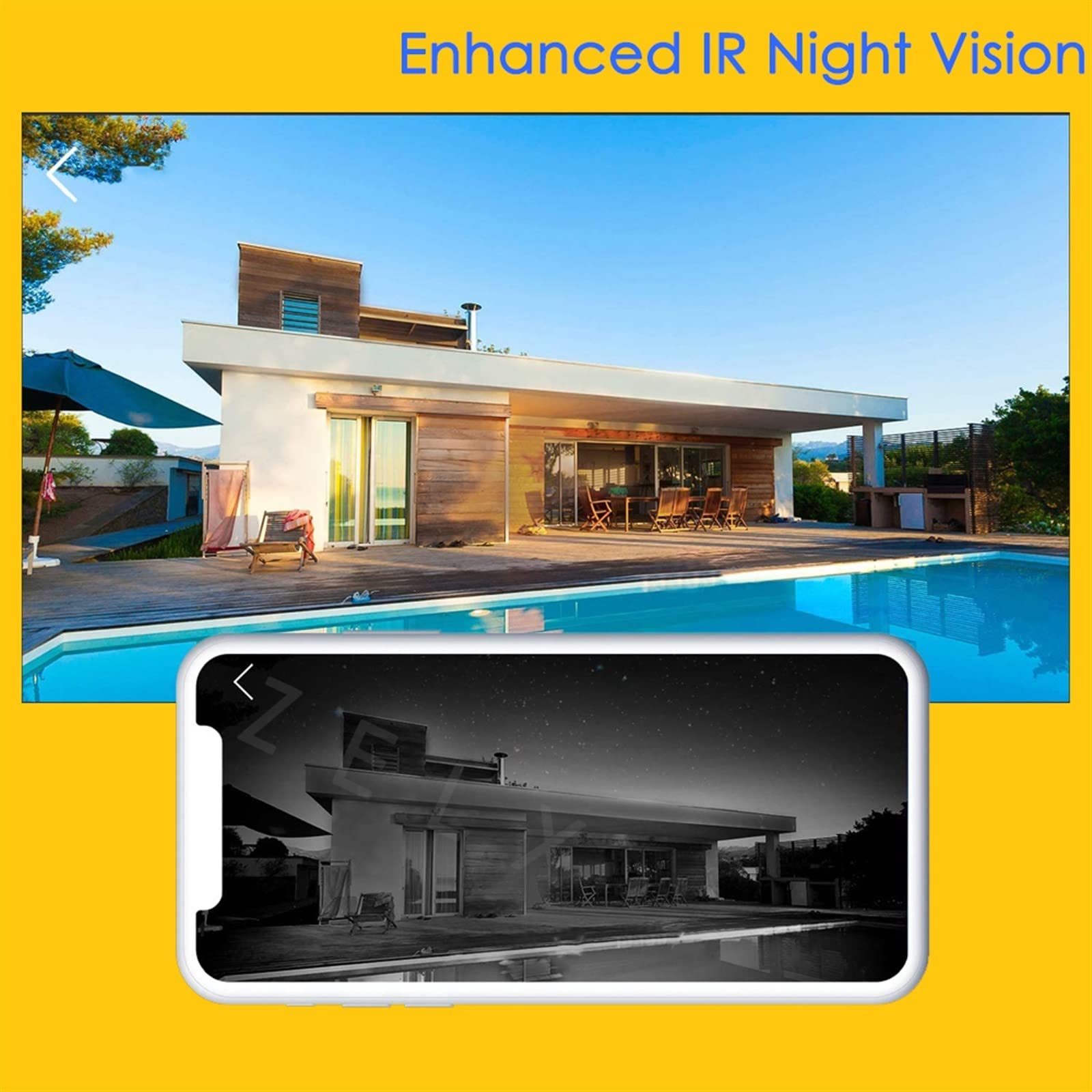 Telecamera Wifi Esterno, Telecamera di videosorveglianza solare da 2 MP 1080P telecamera IP di sicurezza CCTV batteria ricaricabile esterna rilevamento del movimento impermeabile ,Sicurezza, Antifurto