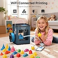 Vista 3 de Entina TINA2Plus V3 Impresoras 3D, 9.843 in/s de alta velocidad de nivelación automática FDM Mini impresora 3D con plataforma de acero de resorte