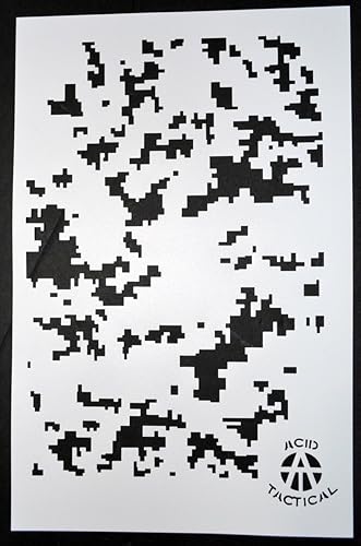 Miniatura 2 de Acid Tactical Paquete de 3 plantillas de pintura en aerosol de vinilo de camuflaje de 9 x 14 pulgadas - Pistola Duracoat (Digital, Multicam,