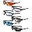 Frienda 6 Pack Polarized Sport Sunglasses for Men Multipack Fit over Glasses Pack Lot Set Men\'s Sport Fishing Eyeglasses(Modern Colors)