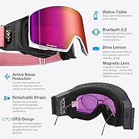 Vista 3 de Multifunctional Smart Bluetooth Ski Goggles with Walkie-Talkie, Anti-Fog Zeiss Lens, Music & Call Function