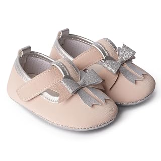 toothless Sweet Bow Baby Shoes Adorable Soft Sole First Walkers for Infants | Skin Friendly & Comfortable Booties | Lightweight Anti-Slip First Walking Shoes for Summer | 9-12 Months Cream