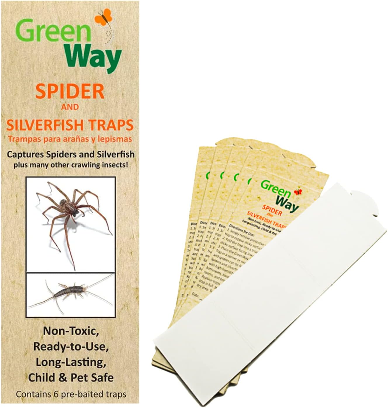 Insects Limited Greenway Silverfish and Spider Traps (6 Traps) for Inside Your