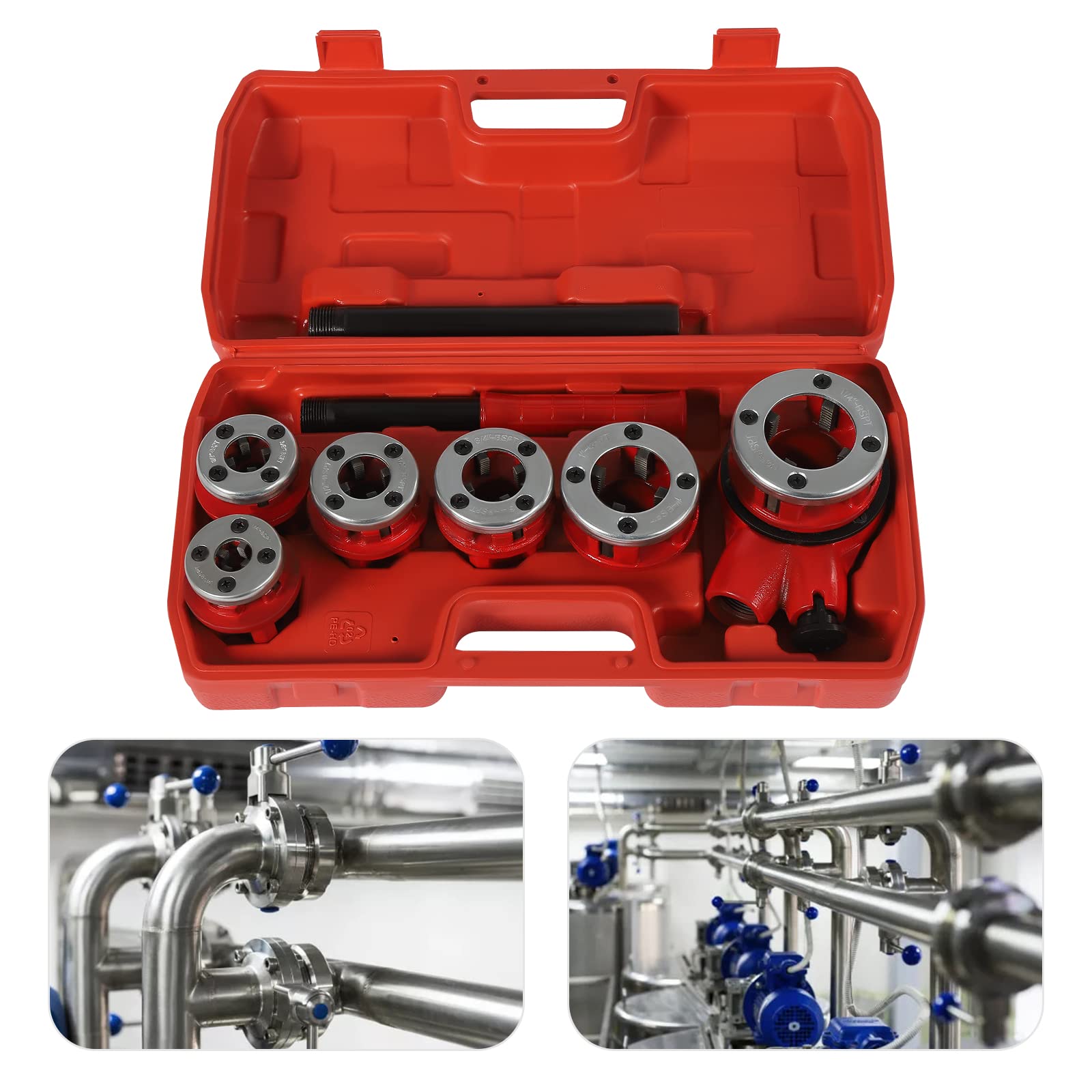 Pipe Threader Ratchet Kit Dies Ratcheting Pipe Threading Tool