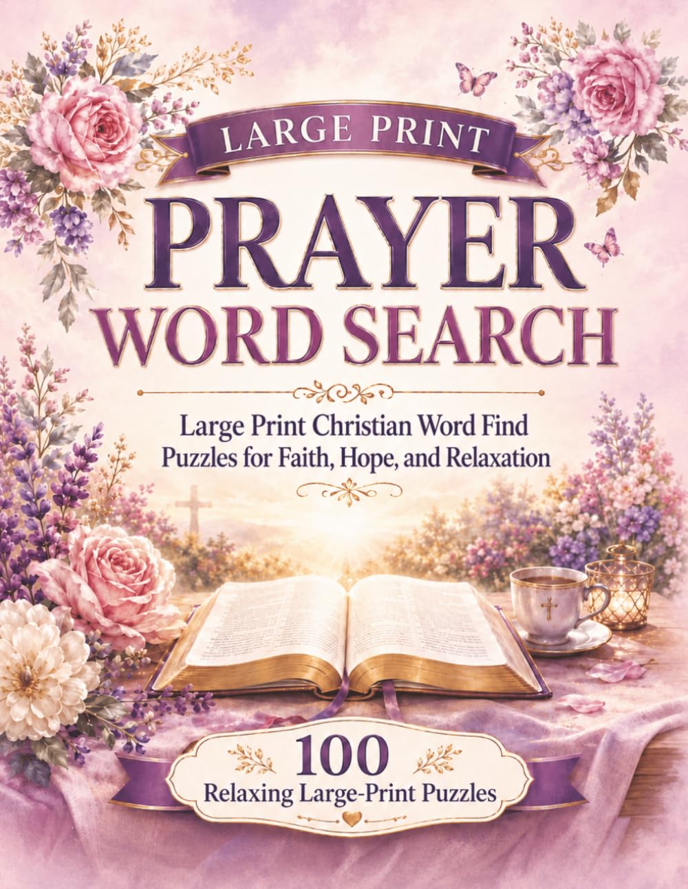 Prayer Word Search Large Print: 100 Relaxing Christian Word Find Puzzles with Scripture References, Short Prayers, Faith, Hope, and Peace for Adults and Seniors