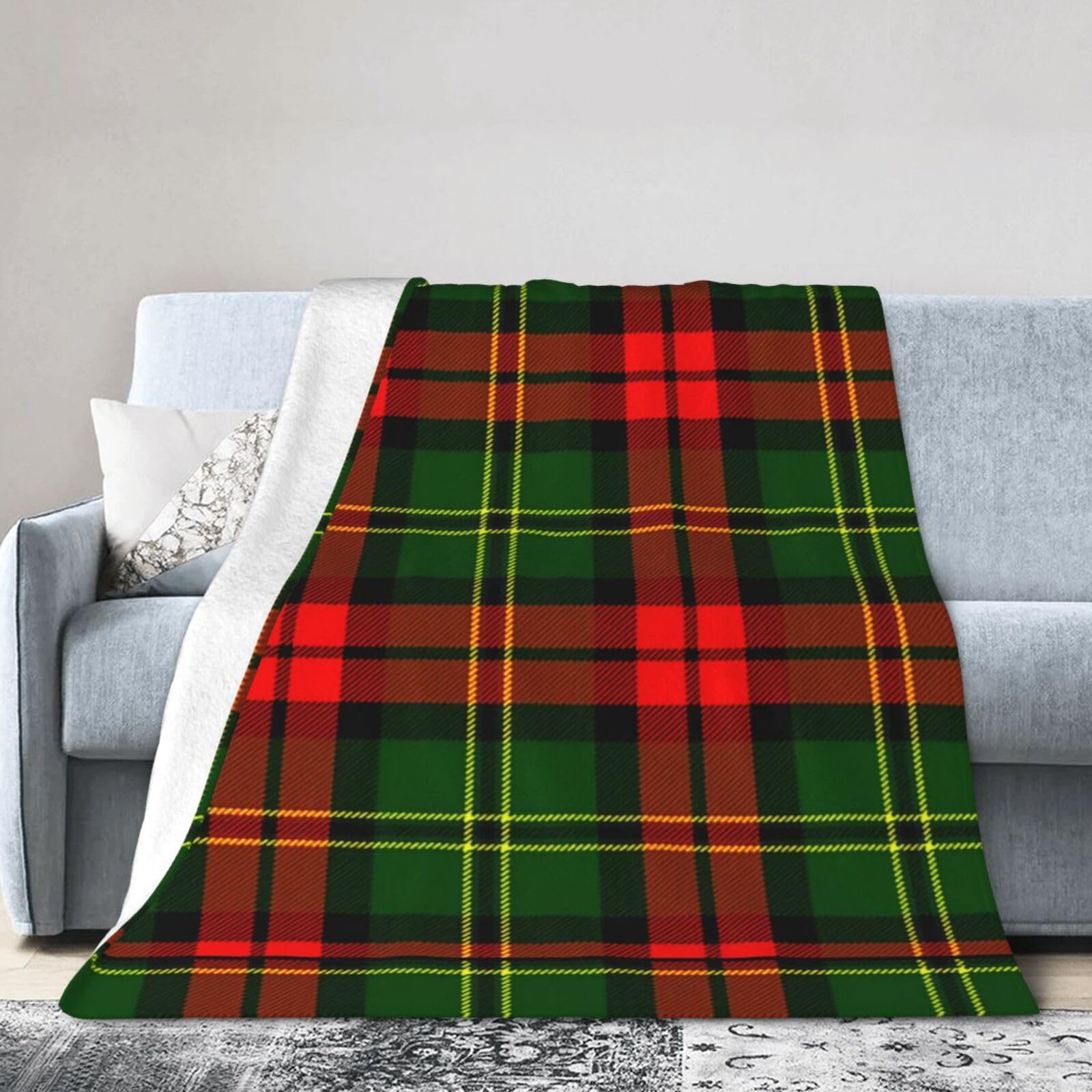 ERTDFXCV Clan Blackstock Tartan Blanket 60"x50"