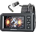 DEPSTECH Dual Lens Industrial Endoscope, 1080P Digital Borescope Inspection Camera, 7.9mm IP67 Waterproof Sewer Camera with 4.3