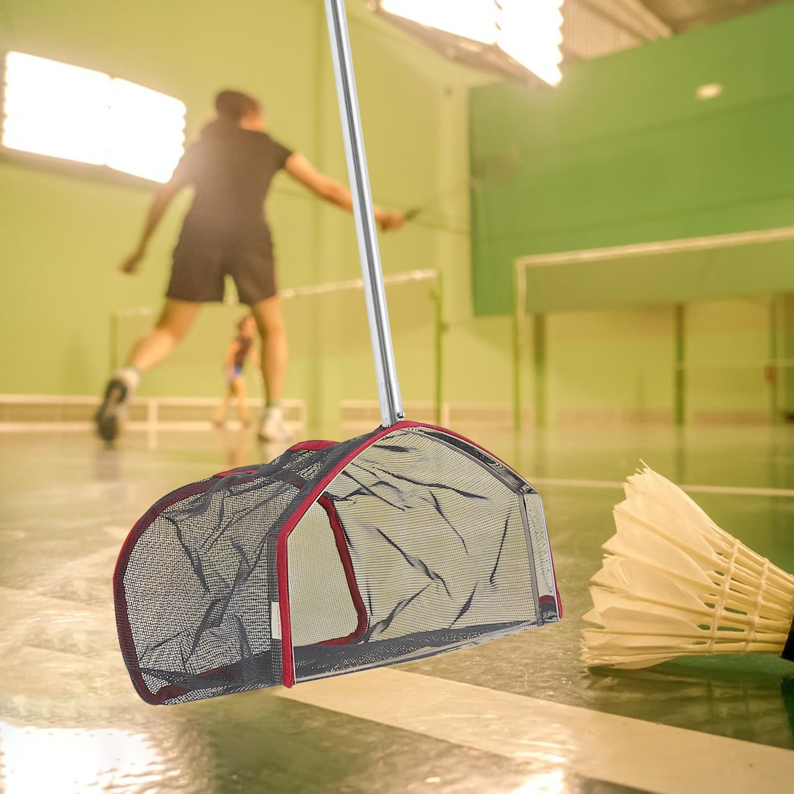 Badminton Ballaufnehmer für Federbälle mit Verstellbarem Griff
