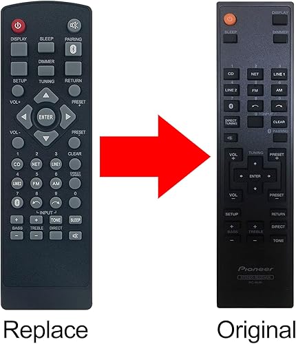 Miniatura 2 de PerFascin RC-963R - Control remoto de repuesto para receptor estéreo Pioneer RRMCGA411AWSA SX-10AE SX10A SX10AE