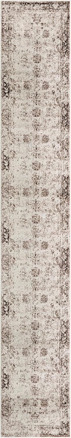 Unique Loom Sofia Collection Area Rug - Casino (3' 3" x 19' 8" Runner, Beige/ Tan)