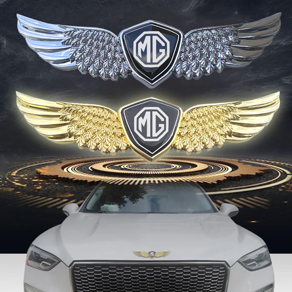 AD| Car Head Cover Emblem Sticker For MG Morris Garage MG 3 5 6 7 TF ZR ZS GS GT HS MG3 MG5 MG6 Mg7 Auto Hood Metal Standing Badge I3375018244 - View #4