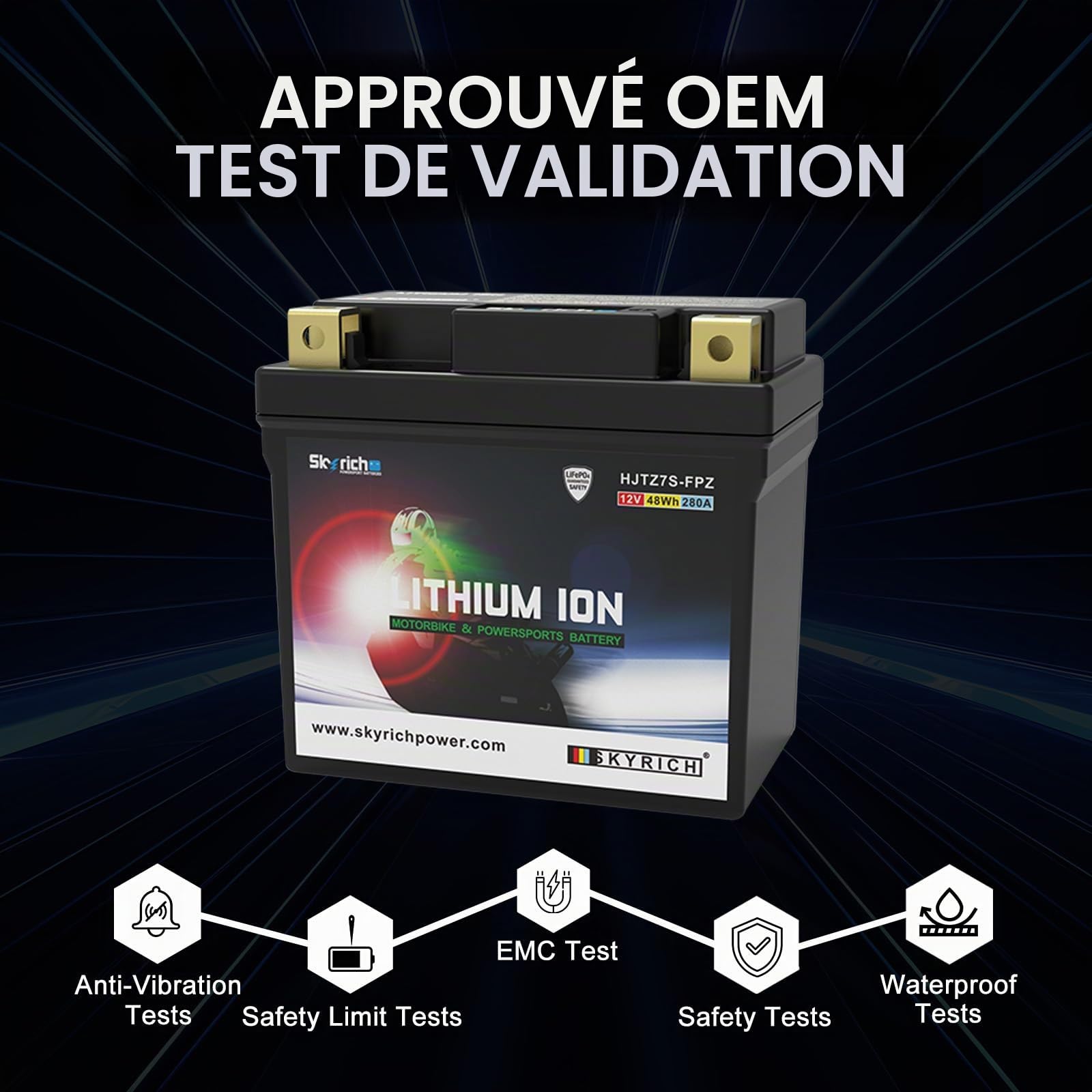 Batterie au lithium SkyRich HJTZ7S-FPZ