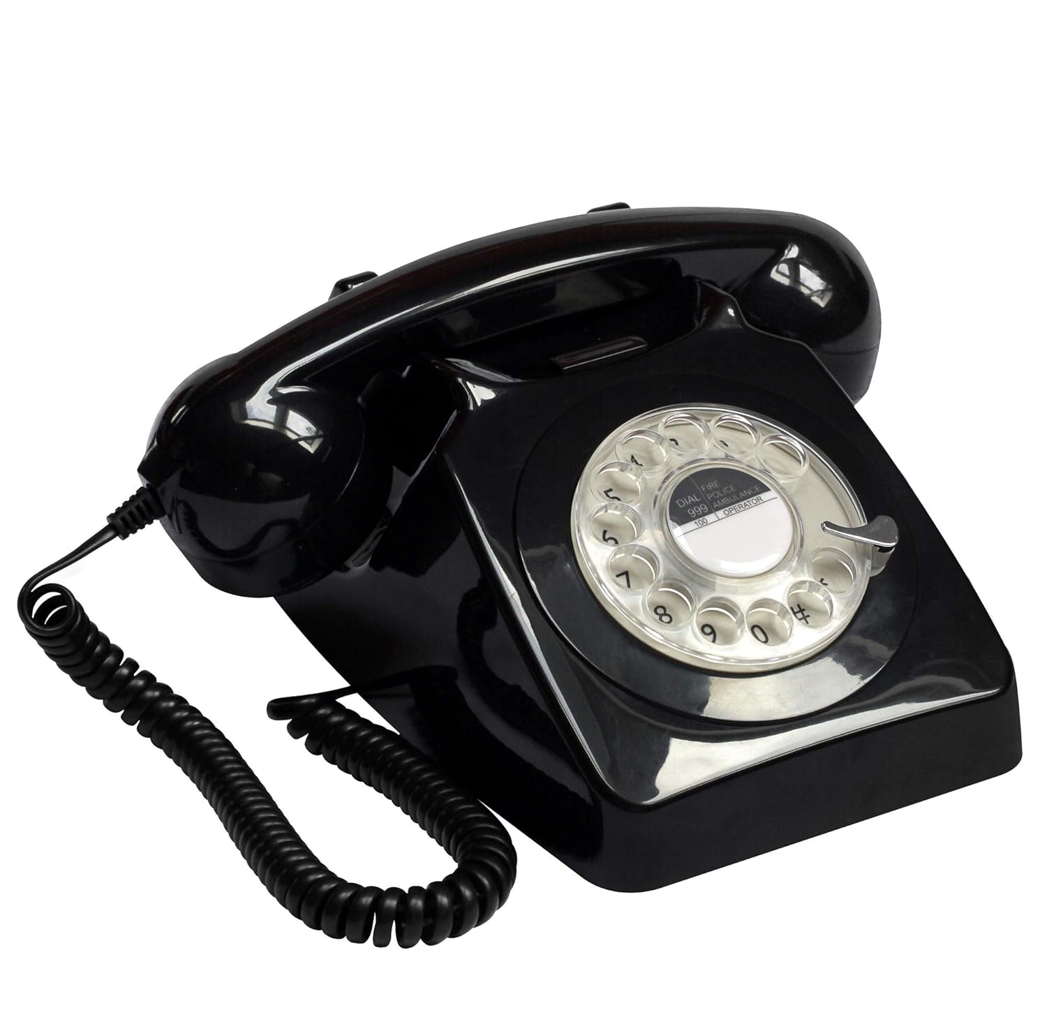 GPO 746 Rotary Dial Telephone (Black) Amazon.in Electronics