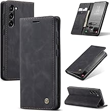Case for Samsung Galaxy S23 5G Premium Leather Protective Pouch Wallet Flip Case Magnetic Case Cover for Samsung Galaxy S23, Black