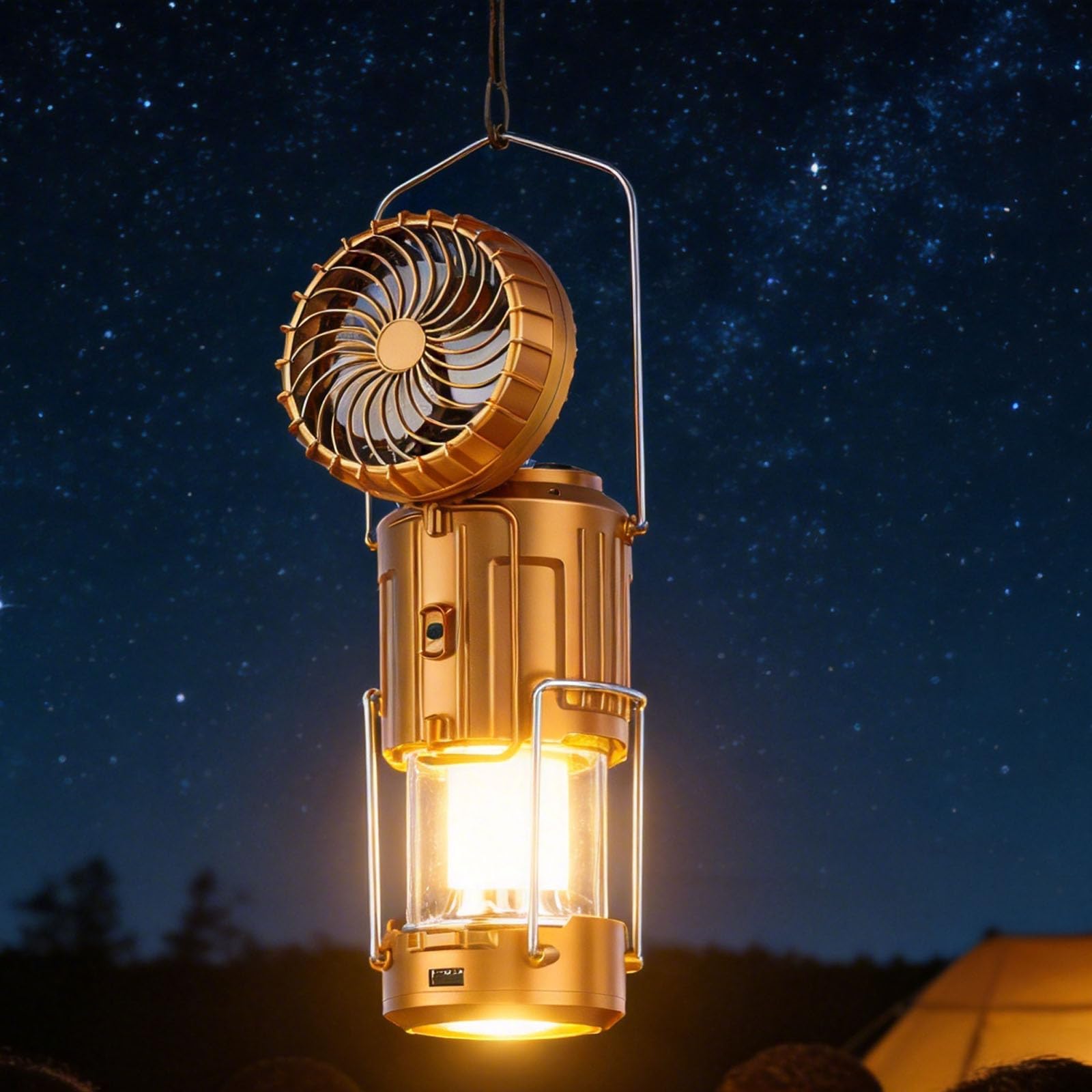 Lanternes LED pliables avec ventilateur intégré longue durée