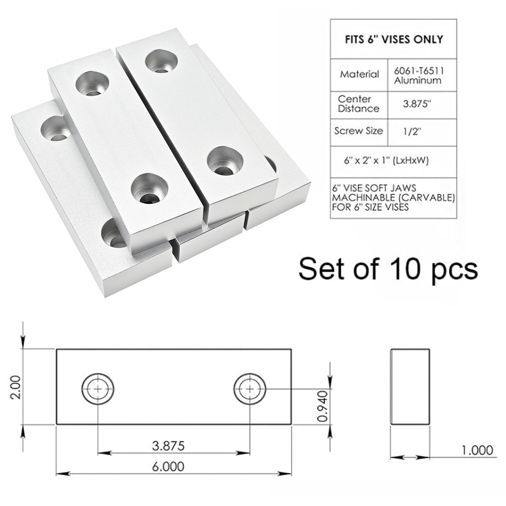 Kurt Vise Jaw Dimensions