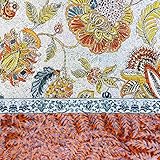 tela tipo kilim ANCHO: 160 cm Kt KILOtela Tela por Metros de loneta Estampada Digital - Half panamá 100% algodón - Ancho 160 cm - Largo a elección de 50 en 50 cm  Kilim Suzani - Amarillo, Naranja, Azul