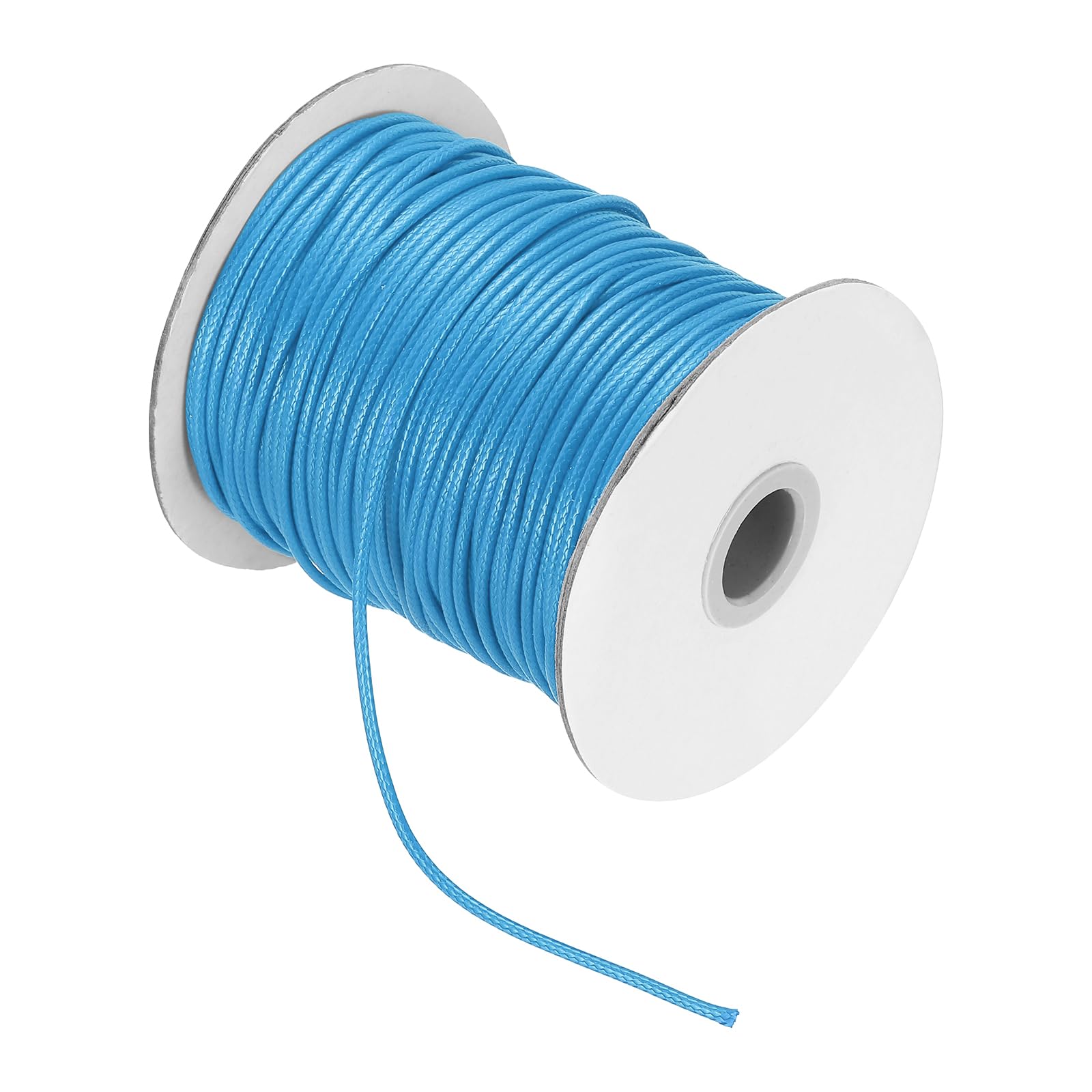 sourcing map Waxed Cord 3.5mm Waxed Thread 44 Yard Wax String Leather Cord for Bracelet Making, Necklaces, Beading, Jewelry Making and DIY Crafts(Sky Blue)