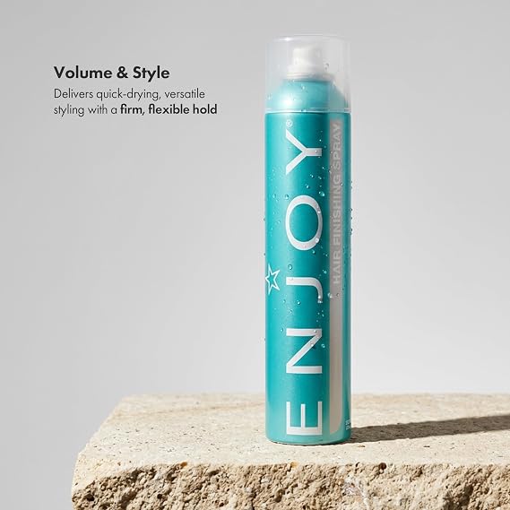 Enjoy Hair Finishing Spray, Firm Flexible Hold and Fast-Drying Hairspray for Volume and Shine, Long-Lasting Style Control for All Hair Types, 10 Oz