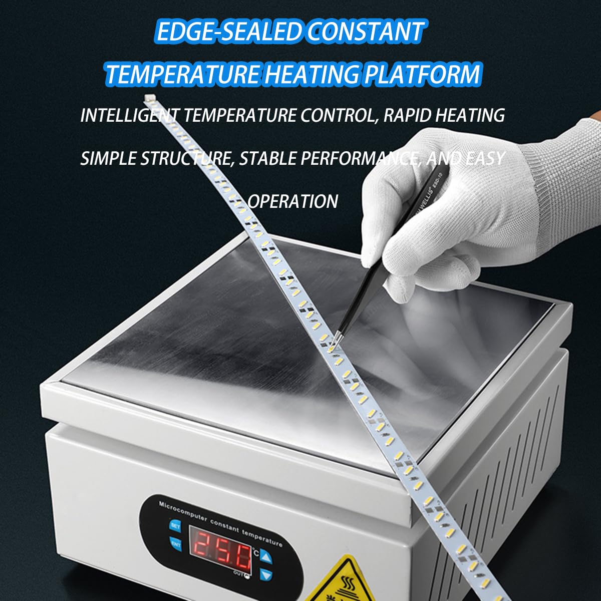 Máquina envolvedora de celofán de 800 W, selladora térmica de sobremesa, con Tubo Fusible y Control Inteligente de Temperatura para Embalaje con película termosellada (20 * 20)
