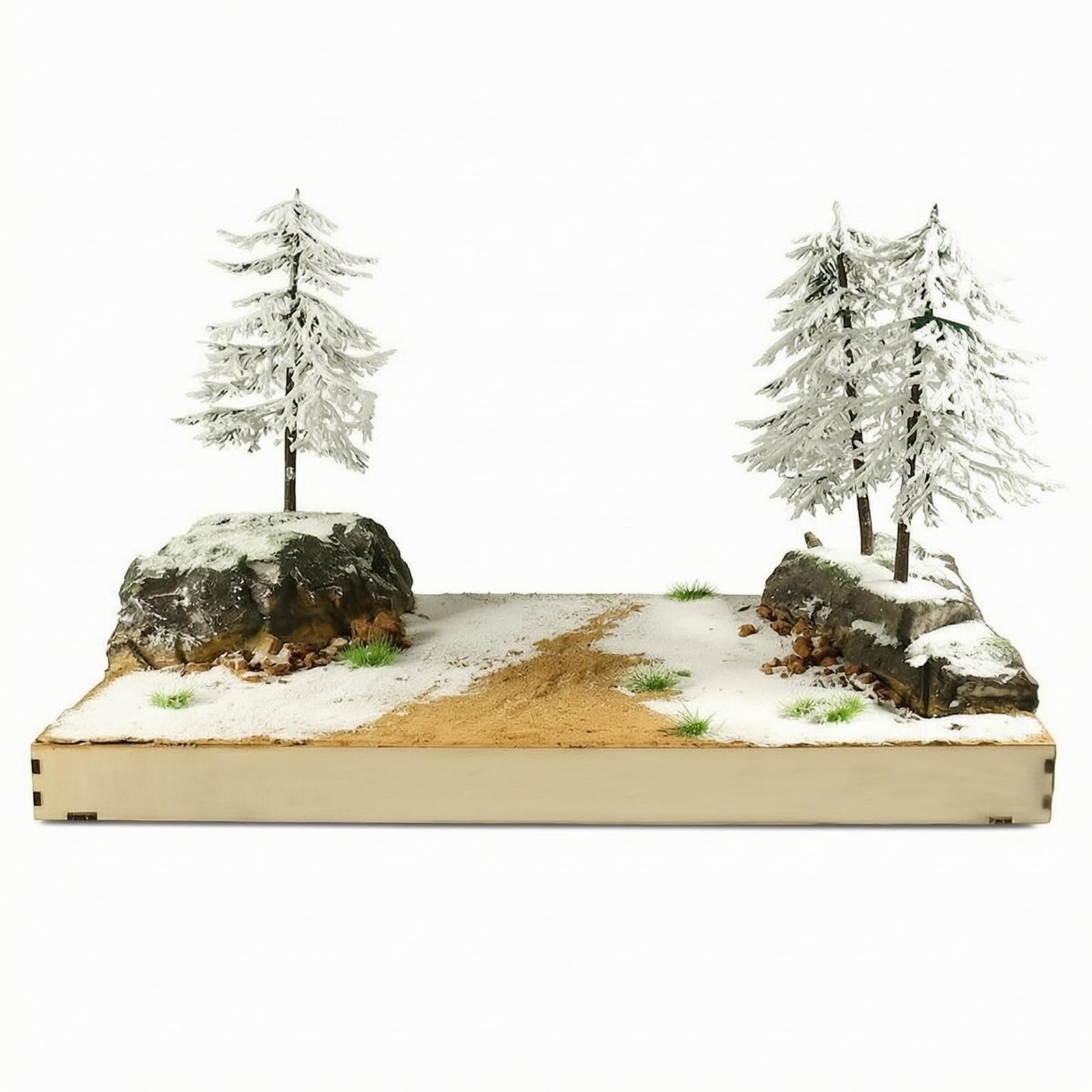 Miniature Landscape Kit DIY Sand Table Materials Handcrafted Micro Landscape Decoration for Hobbyists, Diorama Making, Desk Display Early Spring Snow-image-35