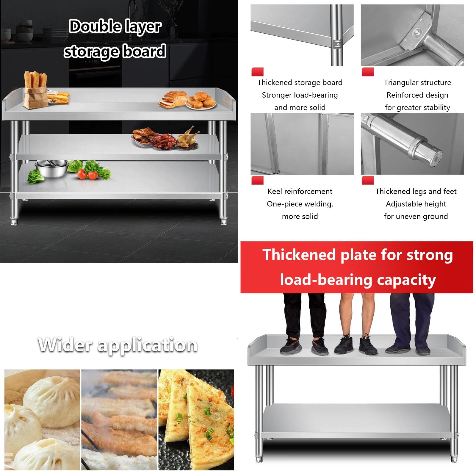 201 Elstahl Klapparbeitsbank Robuste gewerbliche Vorbereitungsfläche mit Lager 201 Elstahl Klapparbeitsbank Robuste gewerbliche Vorbereitungsfläche mit Lager