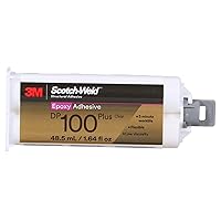 Vista 2 de 3M Scotch-Weld – Adhesivo epoxi DP100 Plus, claro, grado profesional, manejo y curado rápidos, 48.5 mL (1.64 fl oz) duo-pak