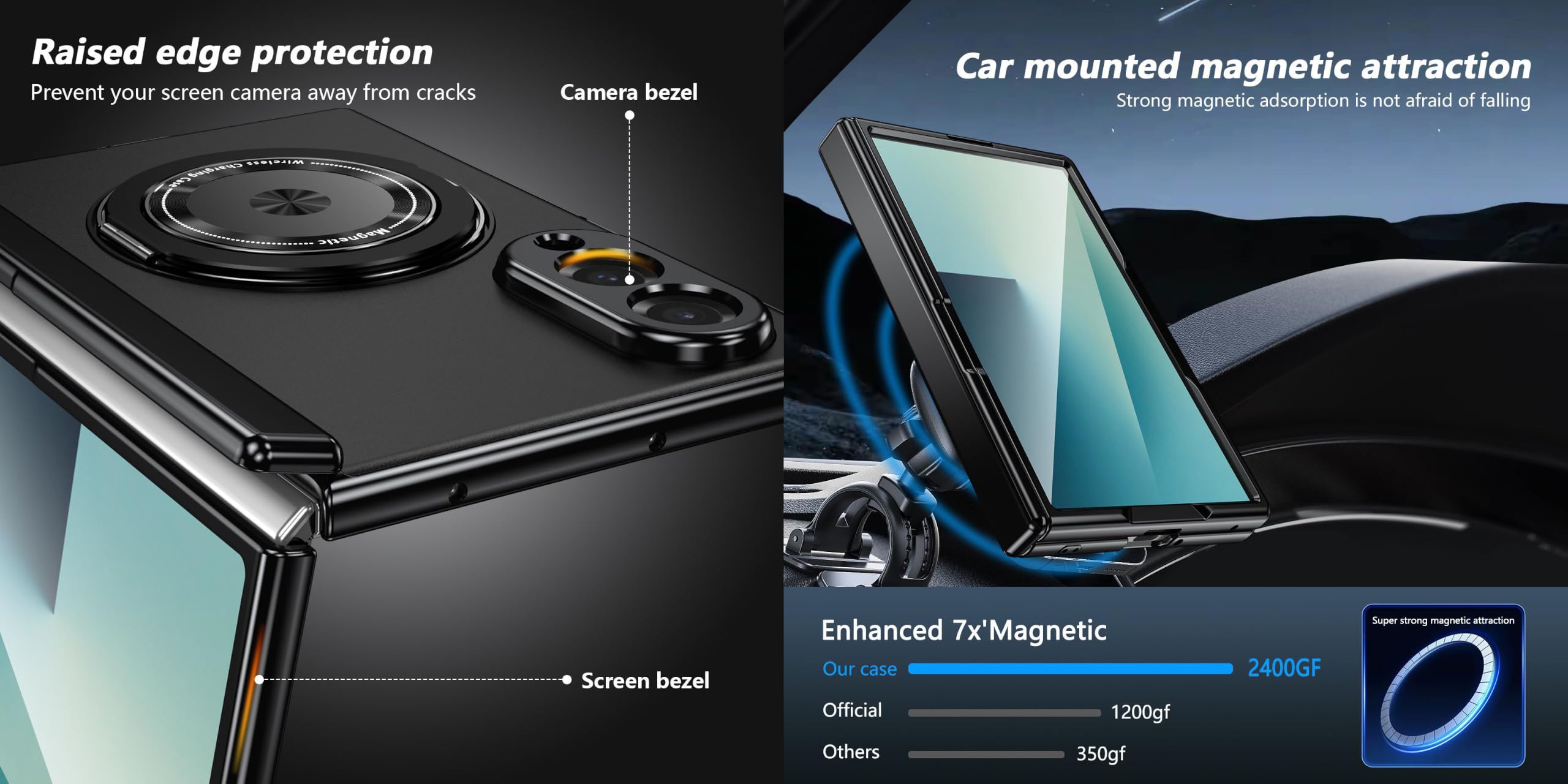 Coque de Téléphone Portable en Métal pour Samsung Galaxy Z Fold8. Galaxy Z Fold 8 Étui pour Téléphone Portable à Écran Pliant. Housse à Charnière. Support Magnétique Rotatif, Case