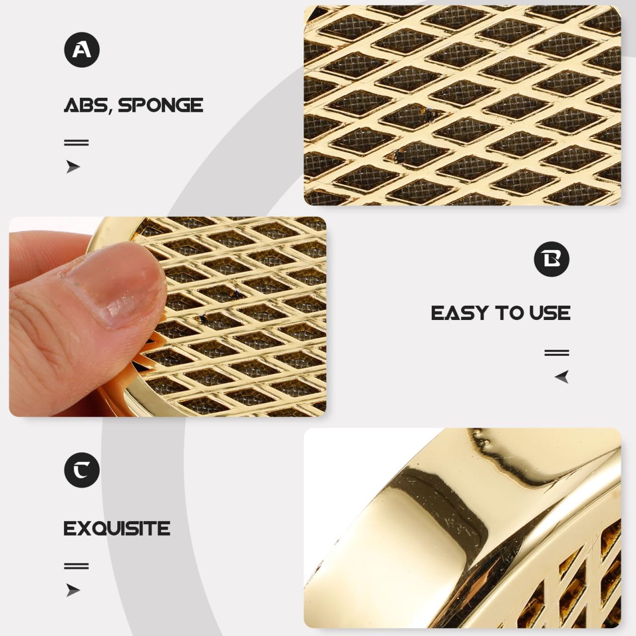 Hemoton 4Pcs Round Golden Cigar Humidor Humidifier Sponge for 20-25 Cigars Humidor Accessories Moisture Control Container for Optimal Cigar Storage