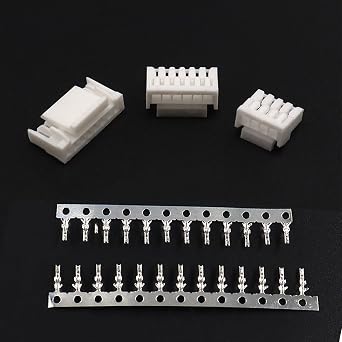 JST GH 1.25mm Connector Kit, 2/3/4/5/6/7/8/10 Pin 80 PCS Male Housing Plug Connectors with 500 PCS Plug Terminal