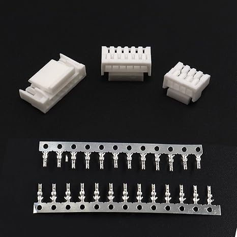 JST GH 1.25mm Connector Kit, 2/3/4/5/6/7/8/10 Pin 80 PCS Male Housing Plug Connectors with 500 PCS Plug Terminal