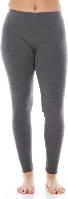 Womens 100% Merino Wool Midweight Base Layer Bottoms - Thermal Underwear - No Itch Renewable Fabric