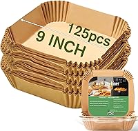 Vista 10 de Forros pequeños para freidora de aire Cosori de 2.1 cuartos de galón, mini forros para freidora de aire desechables 2 2.1 2.6 3 cuartos de galón