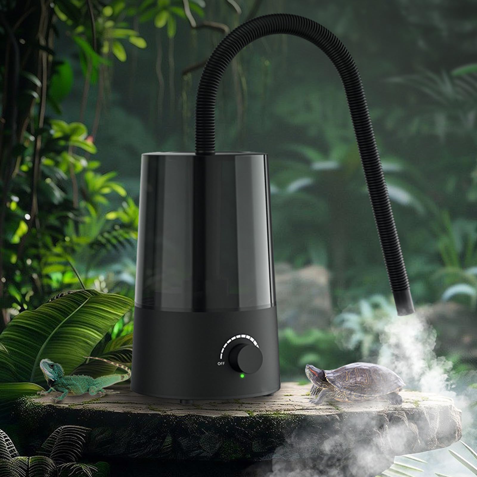 Nawilżacz dla Gadów z Zamgławiaczem,2.5L Pojemnik, Automatyczne Wyłączanie w Terrarium,Nawilżacz do wiwarium - dla terrariów, wiwariów, kameleonów, płazów, żółwi, węży, żab,