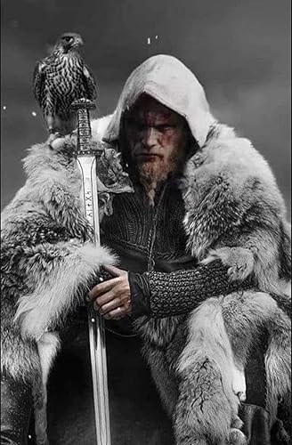 Miniatura 8 de Espada vikinga, réplica nórdica hecha a mano, espada larga medieval de espiga completa para cosplay y coleccionistas para él