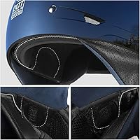 Vista 5 de GLX M14 - Casco de motocicleta de cara abierta, negro, pequeño, aprobado por DOT