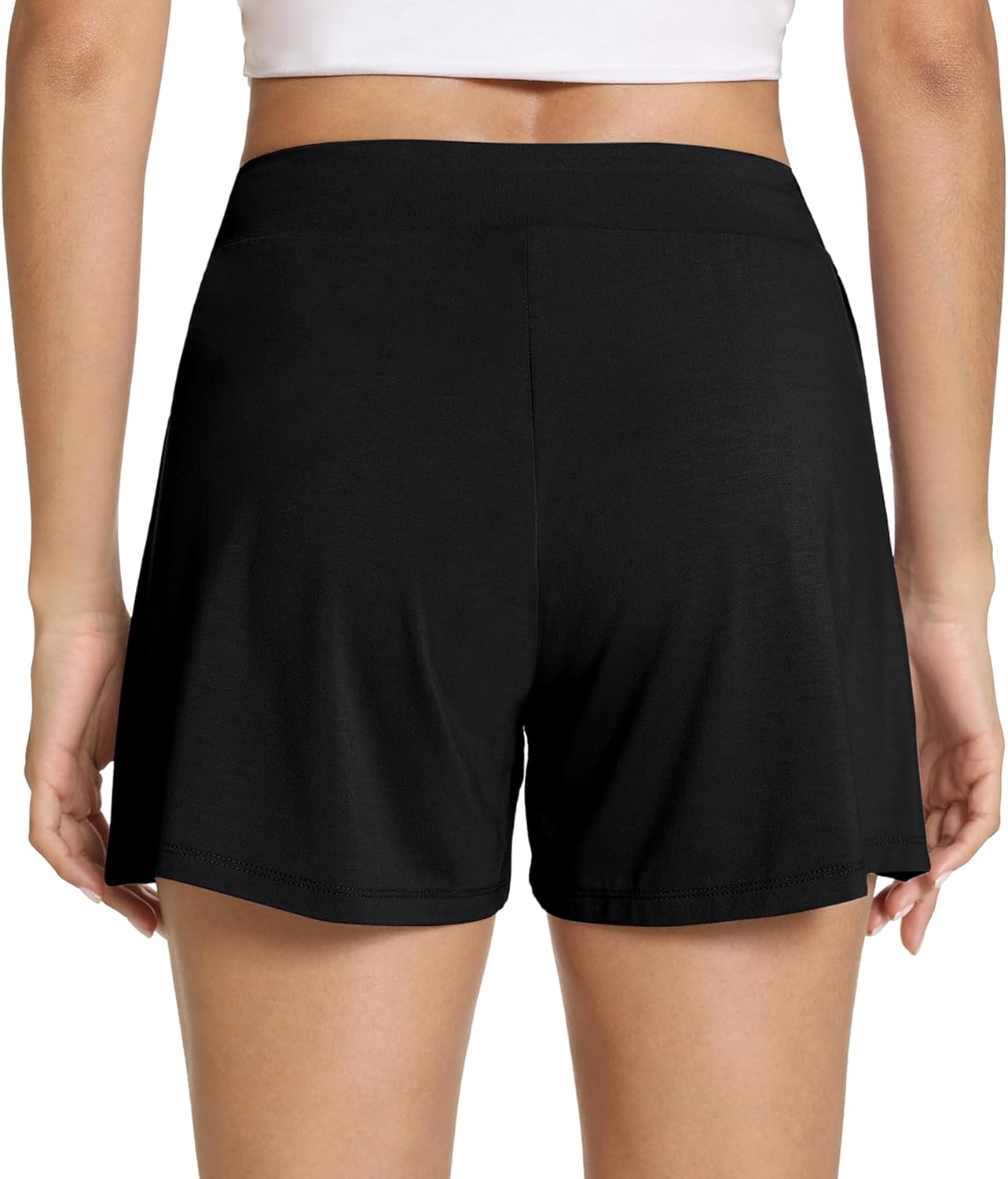 WiWi Viscose from Bamboo Pajama Shorts for Women Soft Casual Sleep Wide Leg Lounge Bottoms Pj S-XXL - Image 4